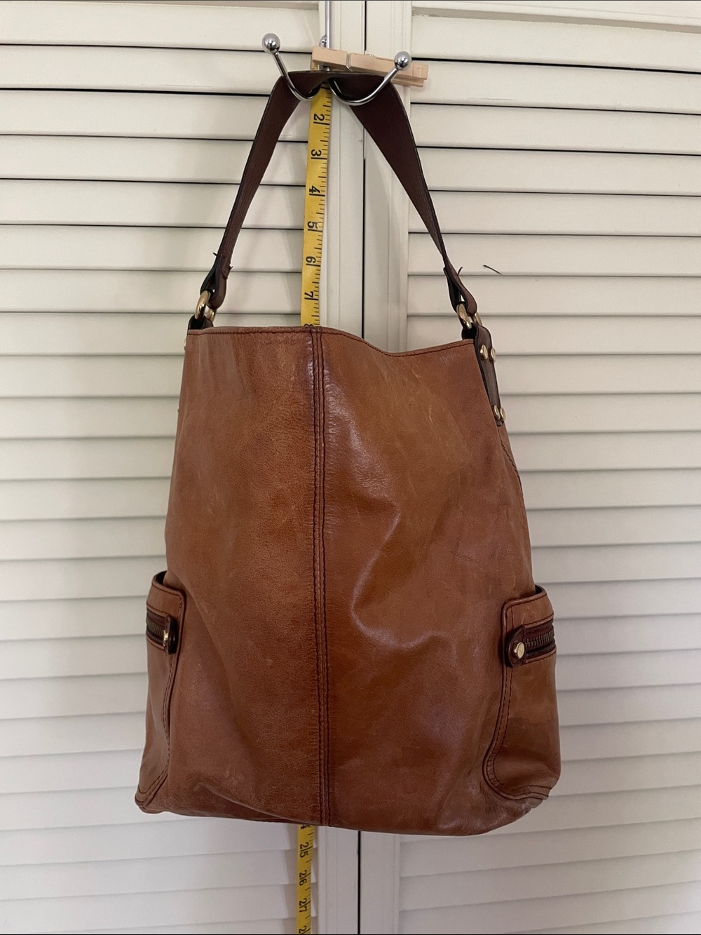 Tano brand leather purse brown